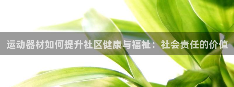 意昂3娱乐代理怎么样：运动器材如何提升社区健康与福祉